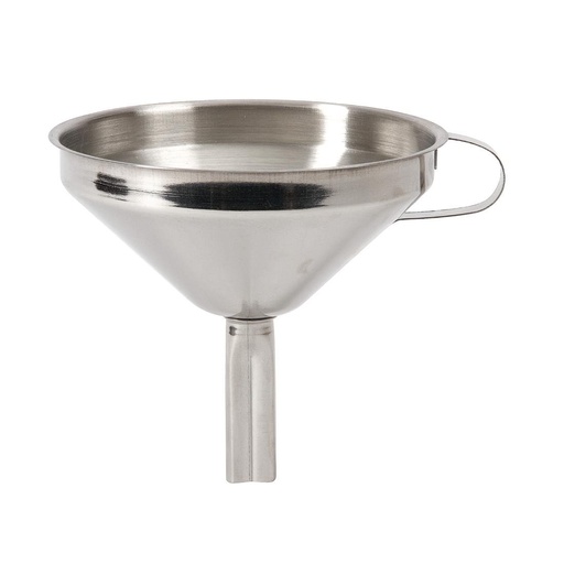 Entonnoir en acier inoxydable avec passoire amovible, diam. 120 mm, 90g