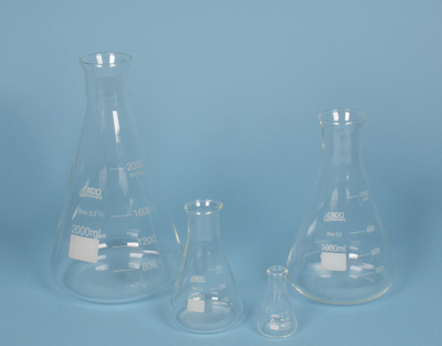 Fiole Erlenmeyer ECO col large en verre borosilicaté
