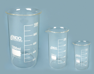 Bécher à bec forme haute en verre borosilicaté ECO