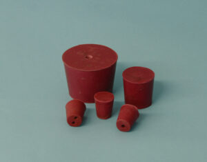 Bouchon en caoutchouc rouge avec 1 Trou
