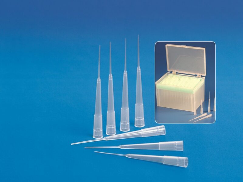 Cône tips fine pour chargement de gel 0,1-200 µL (1 rack de 96 tips stérile)