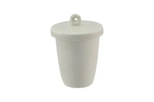 Creuset en porcelaine forme haute avec couvercle