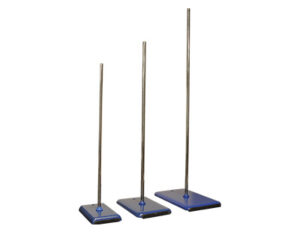 Base rectangulaire bleue pour statif 200x125 avec tige 600mm diam. 12mm